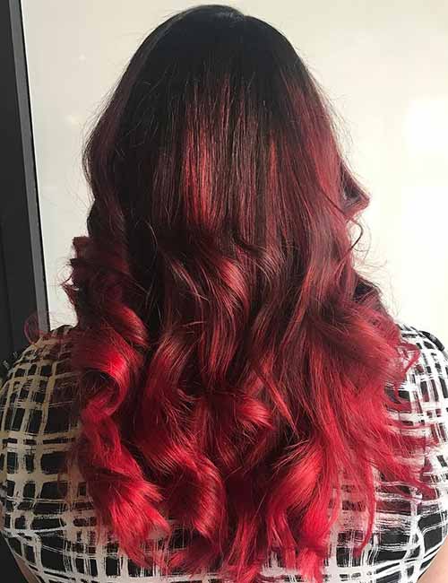 Hair color trends for 2018: red ombre hairstyles