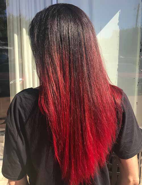 Hair color trends for 2018: red ombre hairstyles