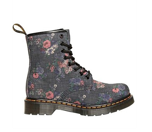 Dr. Martens floral pattern denim boots ($ 192)