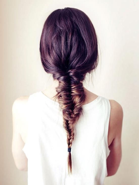 Weekend hairstyle - The Fishbone Braide