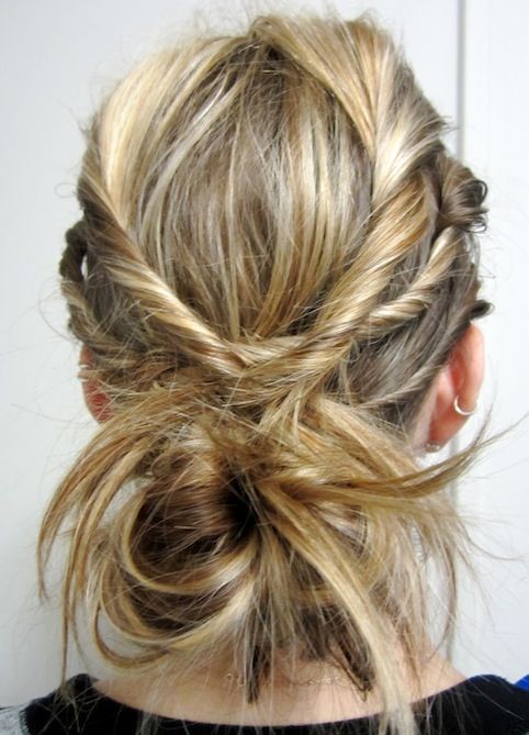 Weekend Hairstyle - The Twisted Braids Anf Messy Bun