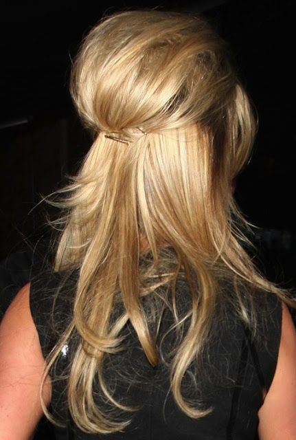 Weekend Hairstyle - The Half Pinned Up-do