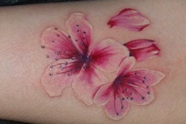 Small cherry blossom tattoo