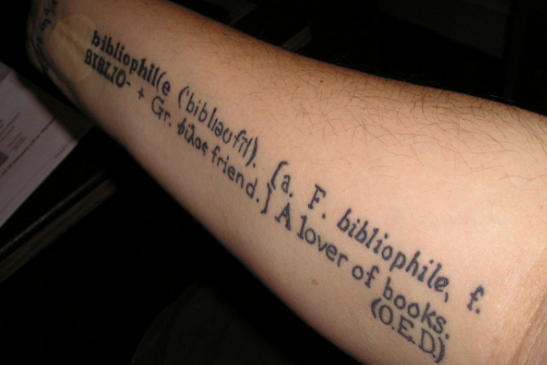 Dictionary definition tattoo