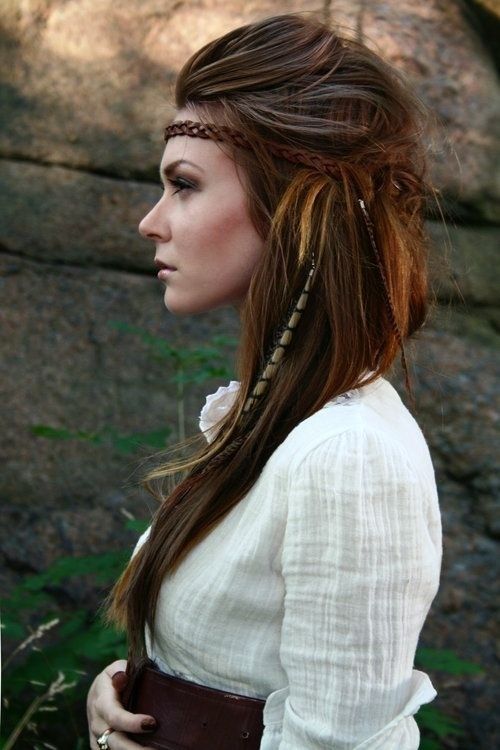 Cool boho chic hairstyle