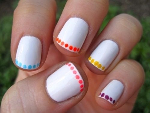 Pointed tip nail art design