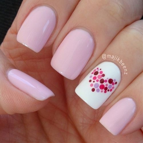 Mini heart nail art design