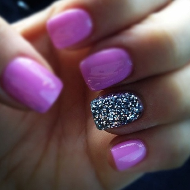 Neon purple nails