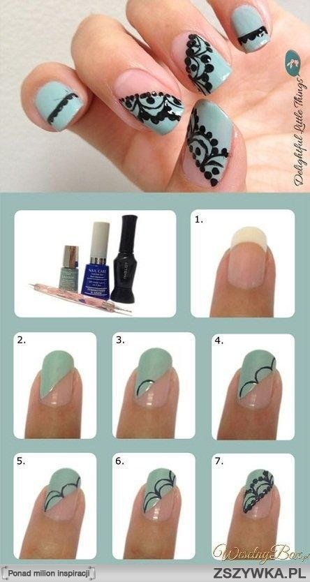 Lace inspired nails