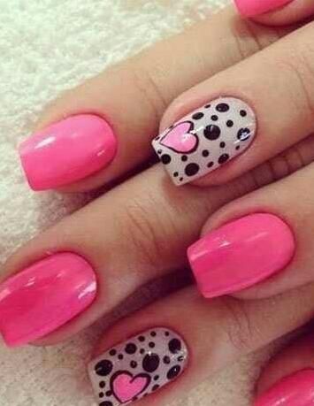 Pink nails