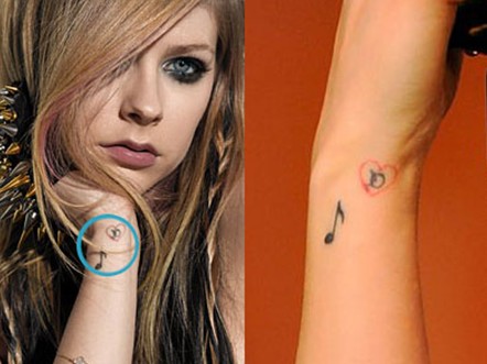 Avril Lavigne Tattoos - 