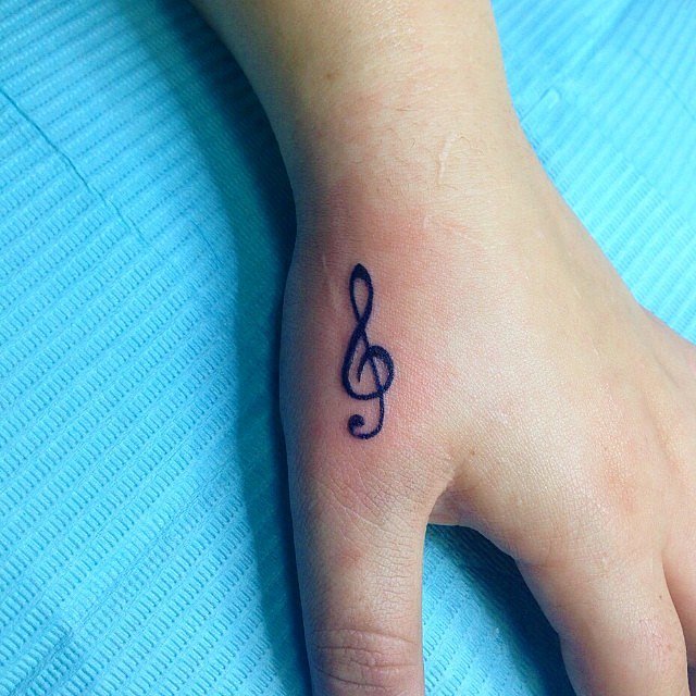 Right-note tattoo