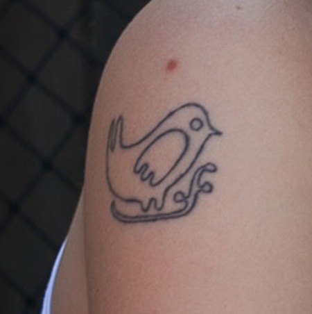 Bethany Cosentino Tattoos - fat bird on the right arm