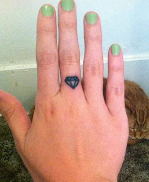 Bethany Cosentino Tattoos - Cute little diamond tattoo