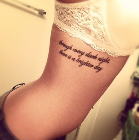 Cute quote tattoo for girls