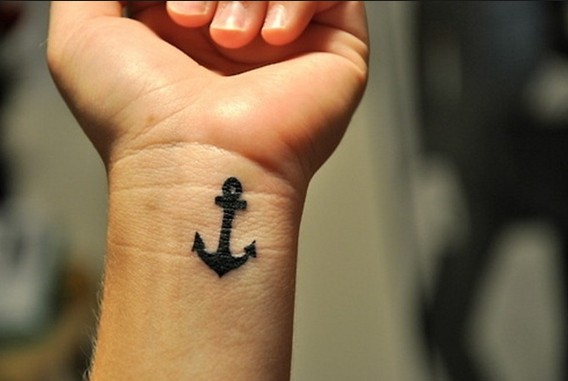 Cute little wist anchor tattoos
