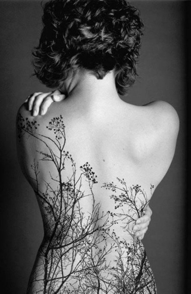 Breathtaking tattoo idea with trees