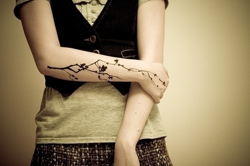 Pretty tattoo design on the arm