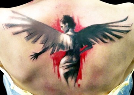 30 angel tattoo designs: cool angel tattoos on the back