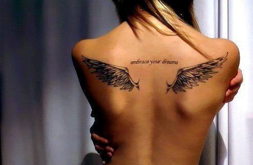 Angel Tattoos Designs: Angel Wings tattoo on the back