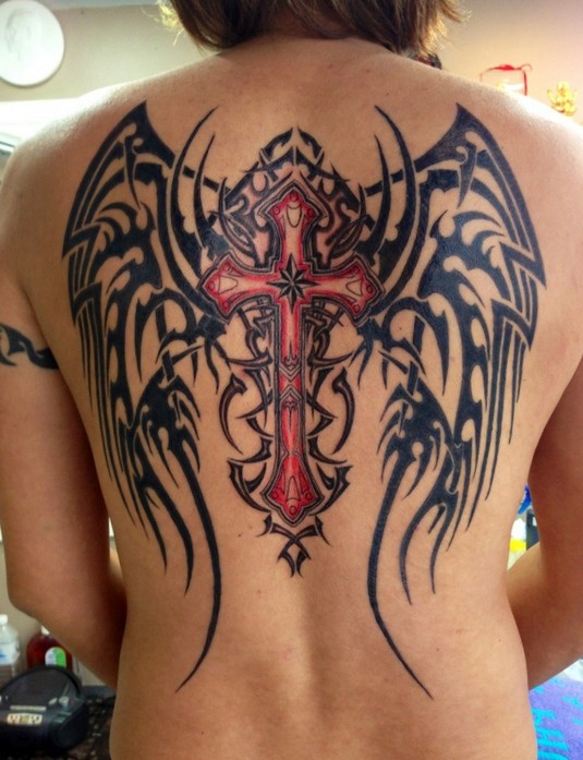 Angel Tattoos Designs: Wing tattoos on the back