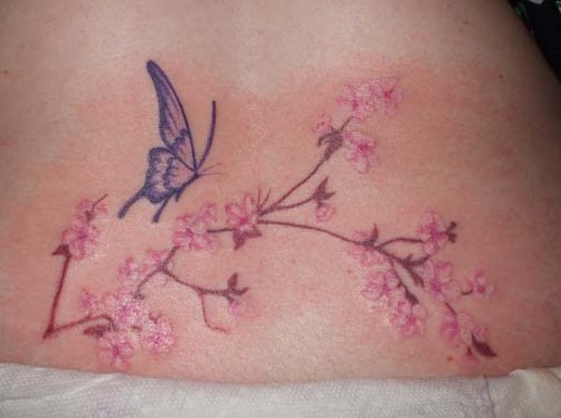 Basin cherry blossom tattoo designs