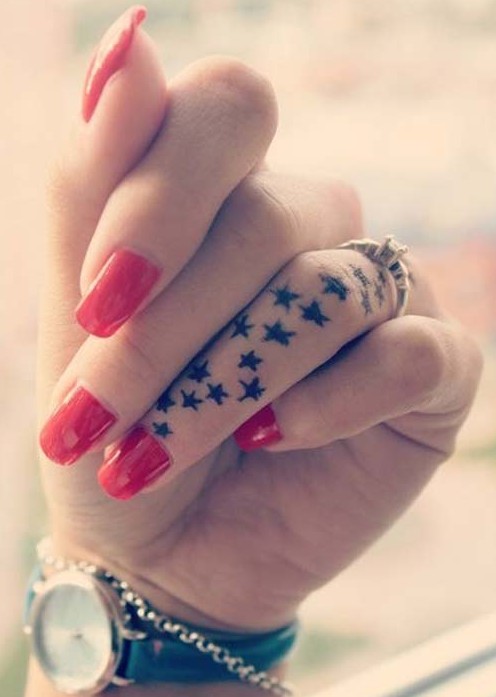Cool Little Star Tattoo Designs: Finger Tattoo Ideas
