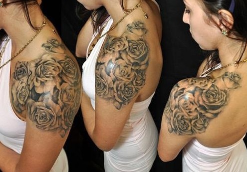 Beautiful rose tattoo ideas on the shoulder