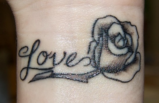 Rose tattoos on the wrist