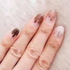 Patterned chocolate nail design