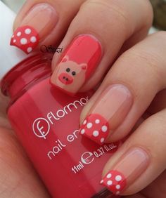 Pig nails for French manicure