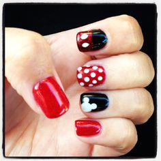 Beautiful Mickey Mouse nails