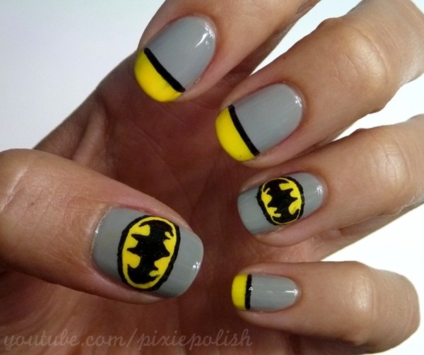 Nice Batman Nail Art Design