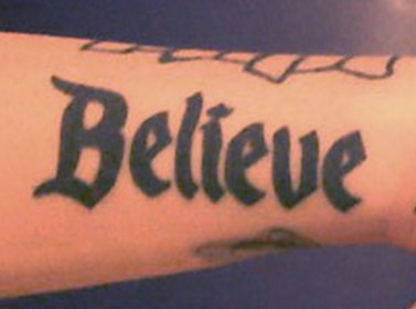 Ash Costello's Tattoos - Believe in Yourself Tattoo