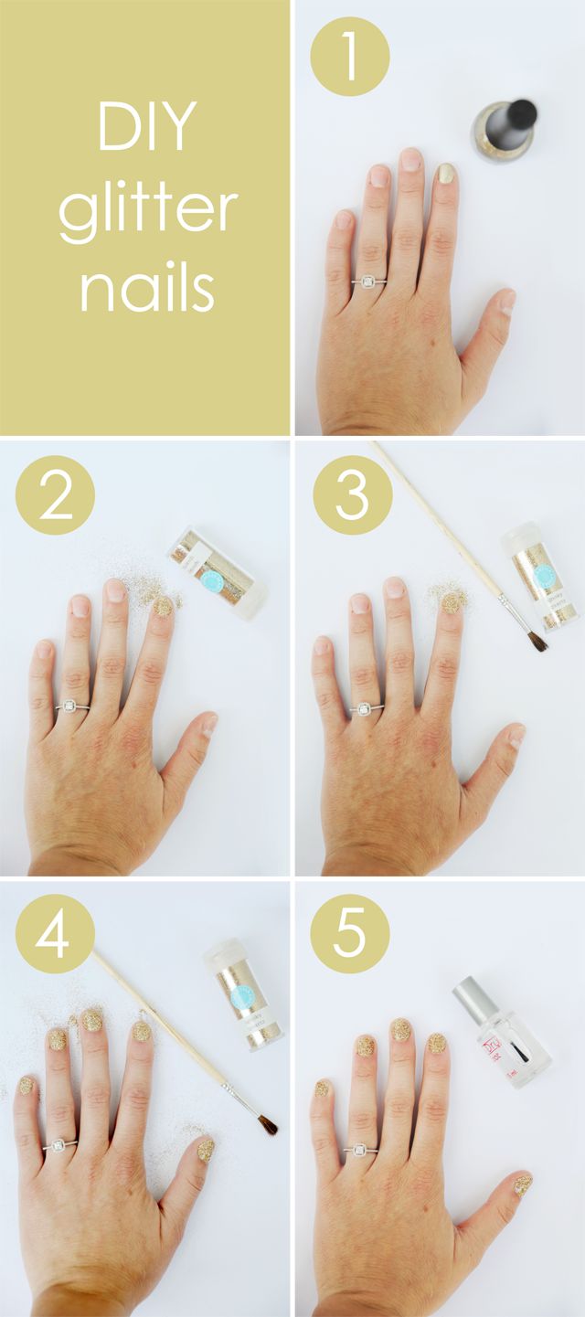 DIY glitter nails