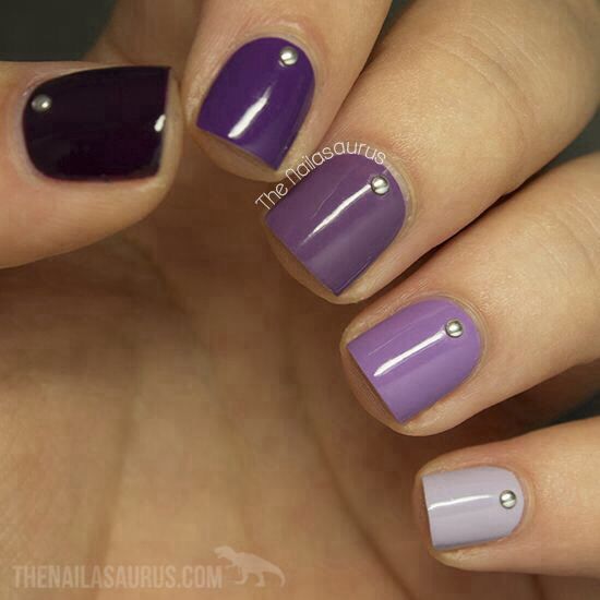 Ombre colored nails