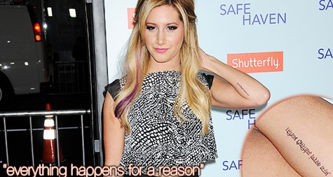 Ashley Tisdale's tattoos on her arms