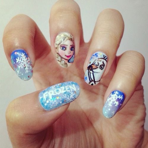 Frozen nail art