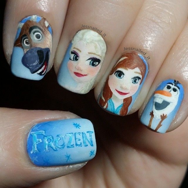 Frozen nail art