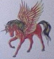 Horse with wing tattoo 