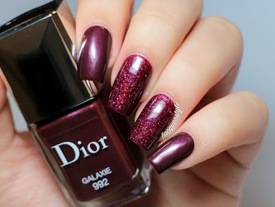 Burgundy Nail Design "width =" 450