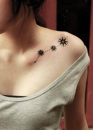 Star tattoo on the shoulder