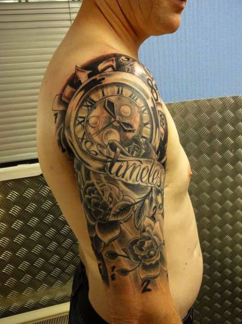 Clock arm tattoo