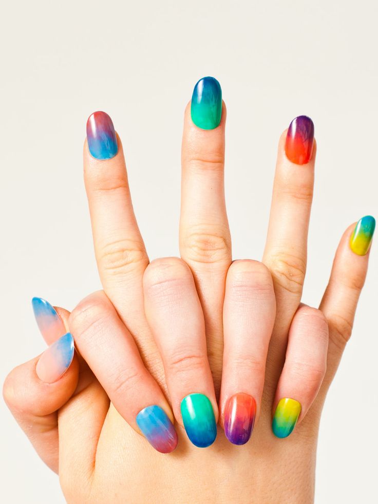 Rainbow inspired nails