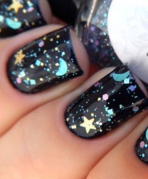 Beautiful glitter nails