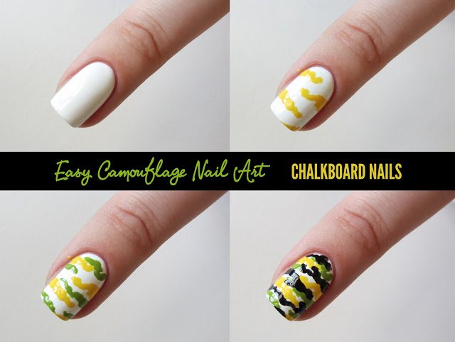Simple camouflage nail art