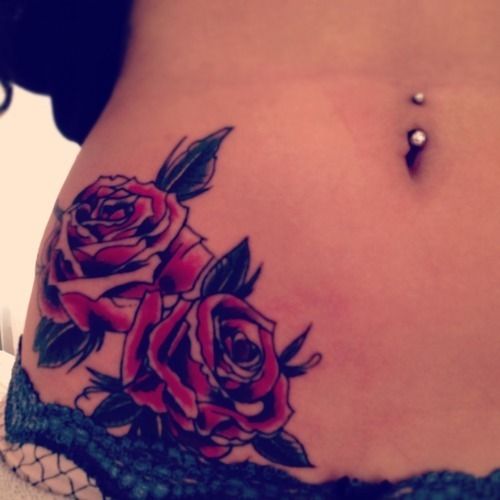 Red rose tattoo