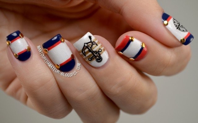 Nautical nail art