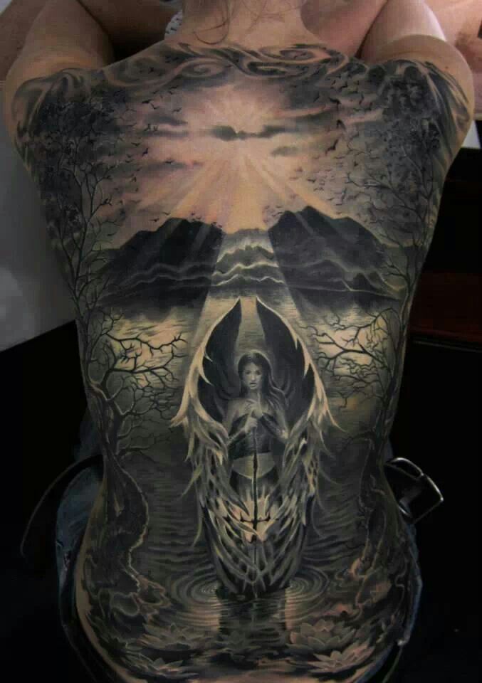 Nice back tattoo