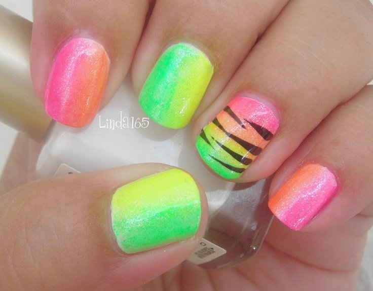 Nice neon nails